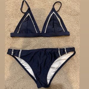 Navy blue bikini set (NEVER WORN!!)